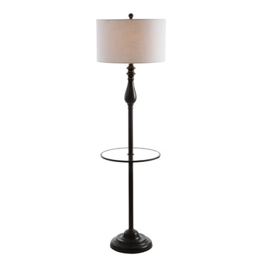 Laine 60" Metal/Glass LED Side Table and Floor Lamp - JONATHAN Y